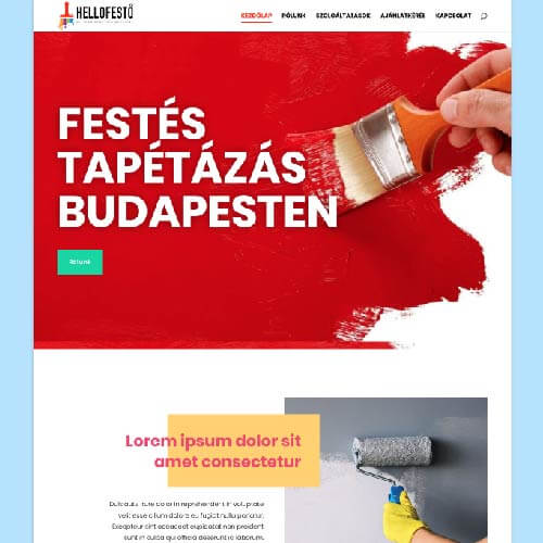 HelloFestő - weboldal festőknek