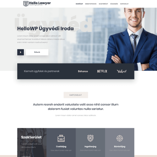 Hello Lawyer - komplett weboldal ügyvédek részére