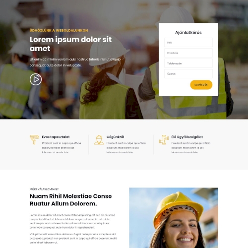 Építész – Weboldal terv Divi-hez