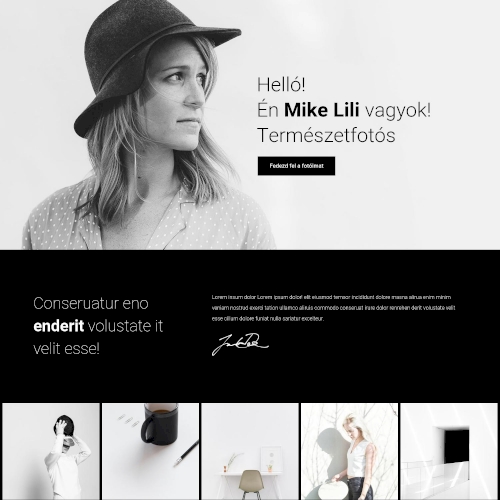 Minimá-flotó – Weboldal terv Divi-hez